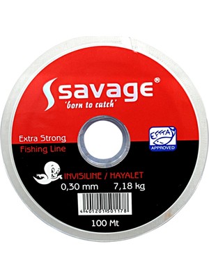 Hayalet Olta Misinası - 100 MT- Savage - 0,20 mm - Sazan, Yayın,Turna, Alabalık