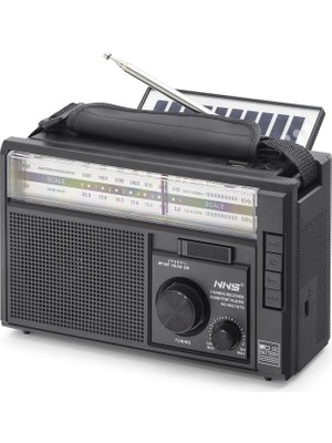 ForWhat Büro Ev Ofis Hediyesi Için Siyah Solar Panelli Fm Radyo USB Tf Nostaljik Hoparlör