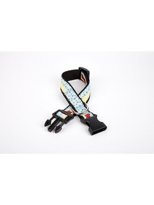 Desenli Süslü Dokuma Köpek Boyun Tasması 1,5 x 25-40 cm Siyah