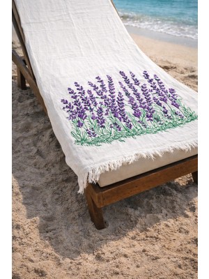 Vita Müslin Peştemal Basklı %100 Pamuklu Organik Plaj Havlusu Keten 3 Katlı Lüks Peştemal