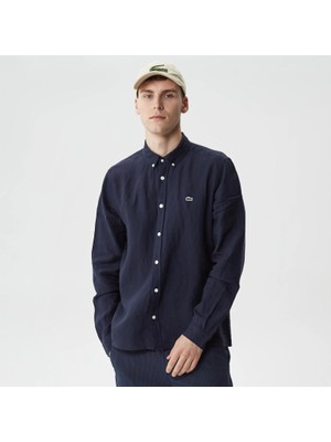 Lacoste Slim Fit Keten Gömlek