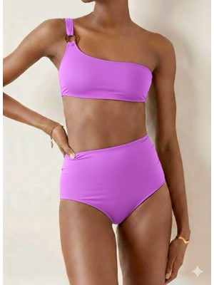 Tokalı Bikini Üst Yüksek Bel Alt Bıkını Takım Db200564bt
