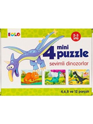 Indispensablely Mini Puzzle-Sevimli Dinozorlar