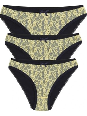 Beruflic Pamuklu 3lü Külot Lacivert