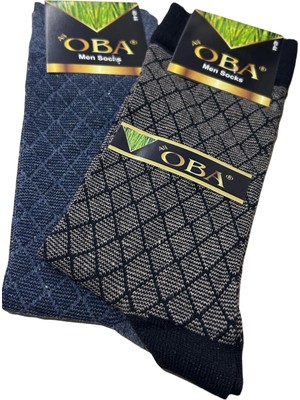 Beruflic Oba Desenli Bambu Erkek Çorap 10 Adet