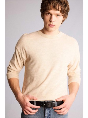 DeFacto Erkek Dikdörtgen Toka Suni Deri Jean KEMERI H6879AXNS