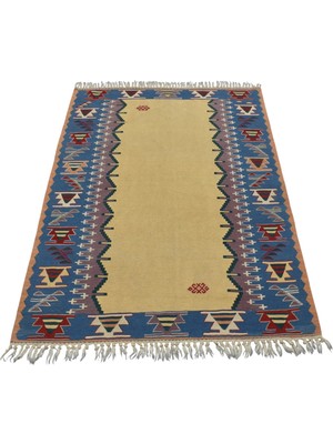 Zehra Abla Halı El Dokuma Benzersiz Izmir Yün Kilim 7043