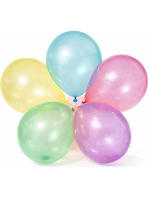 Bkmc 10 Adet Neon Florasan Şeffaf Latex Balon 12 Inç Doğum Günü Parti Balonu Parti Seti Süsü