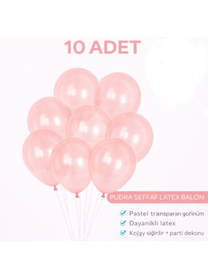 Bkmc 10 Adet Neon Florasan Şeffaf Latex Balon 12 Inç Doğum Günü Parti Balonu Parti Seti Süsü