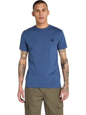 TB0A2BPREYO1 Timberland Dunstan Rıver Short Sleeve Tee Erkek T-Shirt Mavi