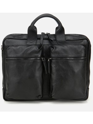 Hotiç 04CAH300800A100 ERKEK Deri Siyah Yumuşak Dokulu Laptop & Evrak Çantası