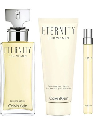 Calvin Klein Eternity Women EDP 100 ml + Body Lotion 100 ml + EDP 10 ml - Kadın Parfüm Seti