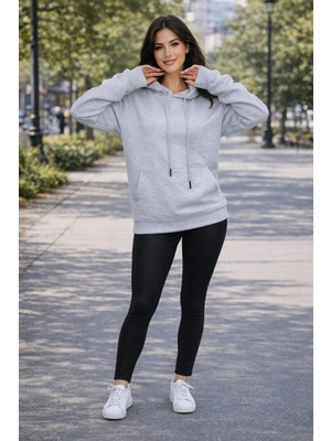 Beta Moda Hub Kadın Oversize Premium 3 Iplik Şardonlu Sweatshirt