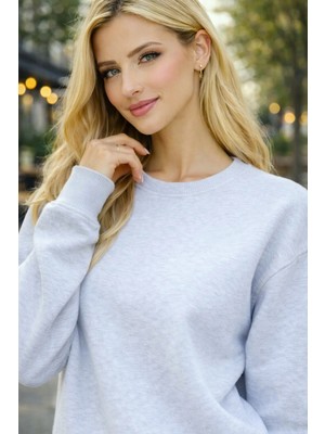 Beta Moda Hub Kadın Oversize Premium 3 Iplik Şardonlu Sweatshirt