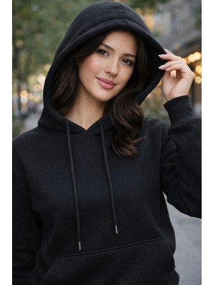Beta Moda Hub Kadın Oversize Premium 3 Iplik Şardonlu Sweatshirt