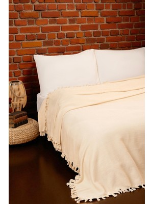 Beta Moda Hub Doğal Pamuk, Yumuşak Tek Kişilik Pike, Koltuk Örtüsü, Çok Amaçlı Örtü 160X220 Cm.