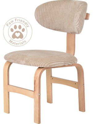 Vilinze Sofya Naturel Ayak Ahşap Sandalye