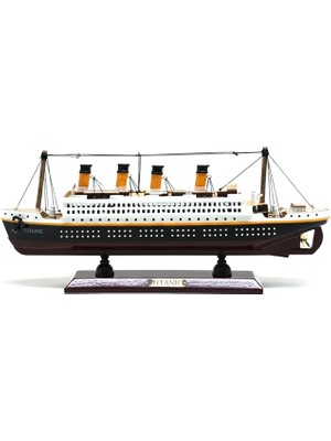 Derin Stok 35X45 cm Özel Tasarım Işıklı Ahşap Titanik Gemi