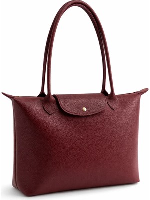 Nope21 Önden Kapaklı Bordo Çanta