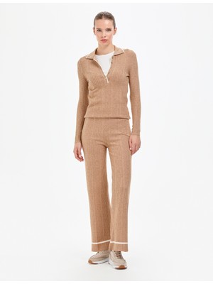 Pierre Cardin Kadın Bej Loose Fit Triko Pantolon 50311038-VR011