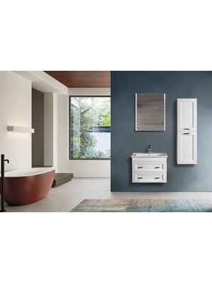 ACA Tasarım Mılano 65CM Banyo Dolabı Takımı Boy Dolapsız