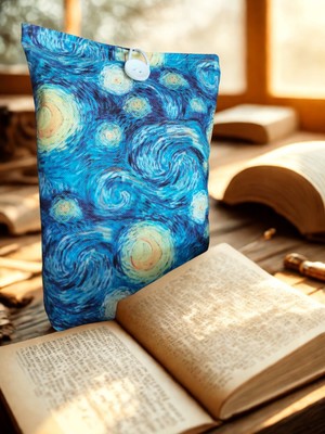 Aduşka Home Kitap Kılıfı Su Geçirmez Astarlı (Van Gogh Yıldızlı Gece)
