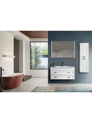 ACA Tasarım Mılano 80CM Beyaz Banyo Dolabı Takımı Boy Dolapsız