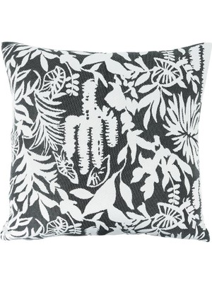 Decocenter Outdoor Siyah / Beyaz Kırlent Kılıfı