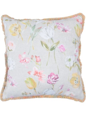 Decocenter Multi Flower Hana Renkli 50X50 cm Kırlent Kılıfı
