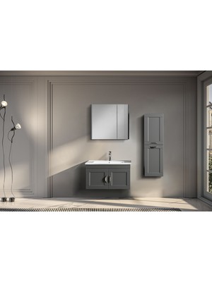 ACA Tasarım Parma 80CM Banyo Dolabı Takımı Boy Dolapsız