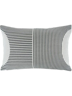 Decocenter Global Etnik Gri / Siyah Kırlent Kılıfı