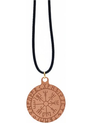 Güney Takı Store Saf Viking Pusulası Vegvisir Işlemeli Saf Bakır Kolye
