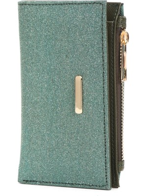 Newish Polo Kadın Simli Fermuar Bölmeli Cüzdan ve Kartlık -NEWPOLO398