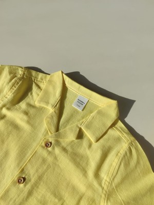 Bandiwa Gulian Erkek Bebek Dokuma Kısa Kollu Gömlek Sarı