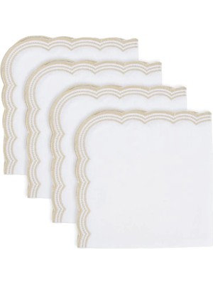 Decocenter Resta 4'lü Beyaz Peçete