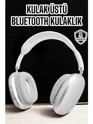 Astraltech P9 Plus Kablosuz Kulak Üstü Bluetooth Kulaklık Beyaz Yüksek Ses Kaliteli