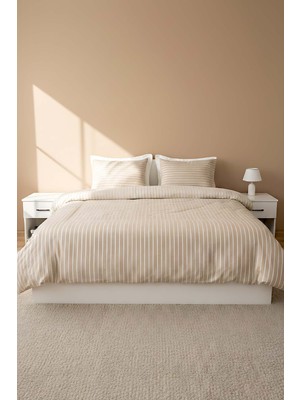 Bamboo Saten Vizon Çift Kişilik Nevresim Takımı – 6 Parça Çeyiz Seti