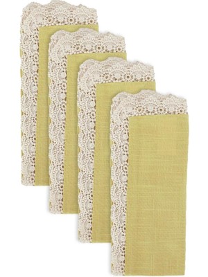 Decocenter Luglio Dantel Detaylı Yeşil Peçete