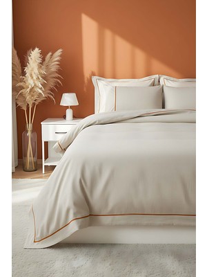 Inborn Turuncu Çift Kişilik Nevresim Takımı – 6 Parça Çeyiz Seti