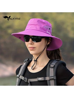 Valkyrie Outdoor Güneş Şapkası Unisex Kamp Trekking Safari Balıkçı Şapkası Uv Koruma Mor