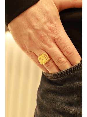 Aydın Kuyumculuk 14 Ayar Altın,denizci Çapalı Erkek Yüzüğü AGYZK320