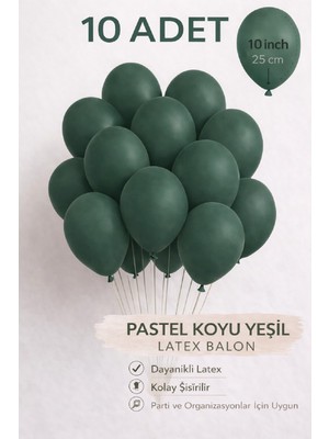 Bkmc 10 Adet Latex Balon 10 Inç Parti Balonu Doğum Günü Süsleme Balonu