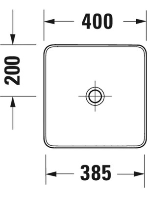 Duravit - Sivida Durocast Kare Çanak Lavabo 40 cm Mat Beyaz Outlet - 2660013200-