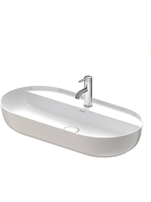 Duravit - Luv Duraceram Çanak Lavabo, 80 Cm, Beyaz-Satin Mat Gri Outlet - 0380802300-