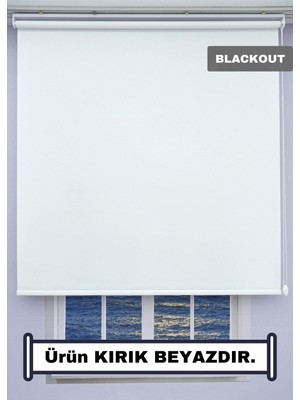 Esdeh Blackout Işık Geçirmez Kalın Karartma Stor Perde (Kırık Beyaz) - Alüminyum Aksam