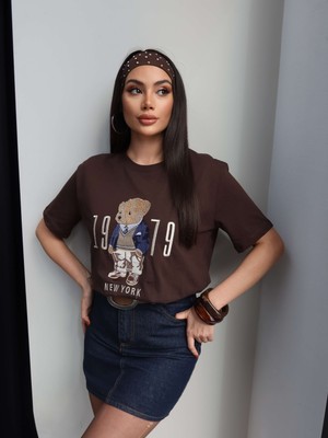 Esra Helvacı Teddy Bear Nakışlı Tshirt