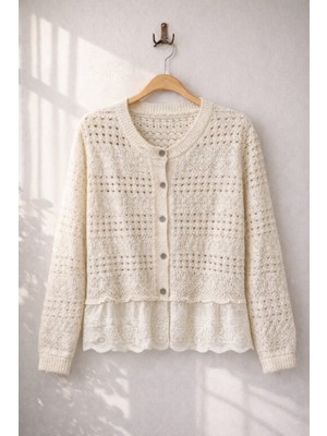 Retrobird Brodeli Romantik Hırka Kadın Taş Renkli