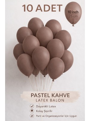 Bkmc Party 10 Adet Latex Balon 10 Inç Parti Balonu Doğum Günü Süsleme Balonu