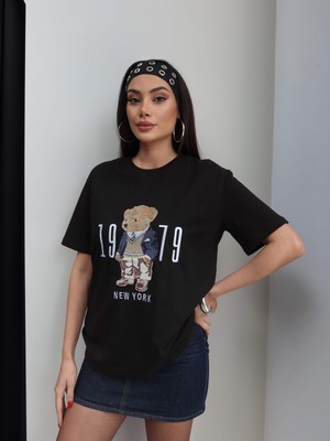 Esra Helvacı Teddy Bear Nakışlı Tshirt