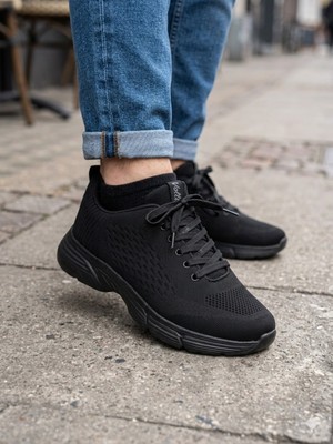 Volis M-232 Siyah Memory Foam Taban Büyük Numara Erkek Sneaker Ayakkabı (45-48)